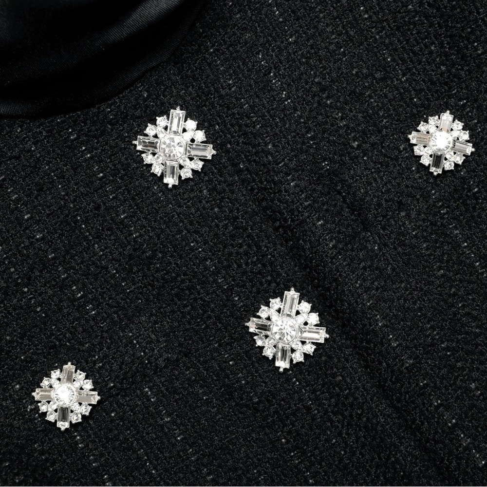 SOLD OUT
Self-Portrait NEW BLACK BOUCLE COLLARED MINI DRESS - Picture 5 of 6